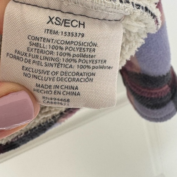 Sage Collective Plaid Plush‎ Sherpa Lined Fleece Flannel Purple Size XS - Picture 6 of 7